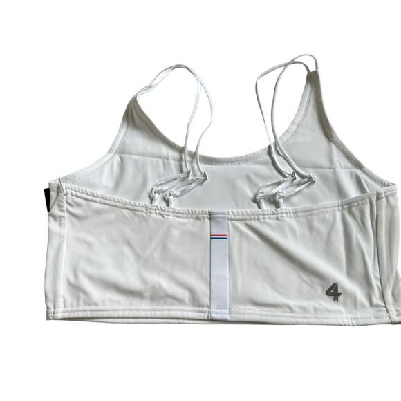 FOURLAPS Poise Longline Bra Basic White Women's Size Large NWT Run Low Impact - Picture 5 of 9